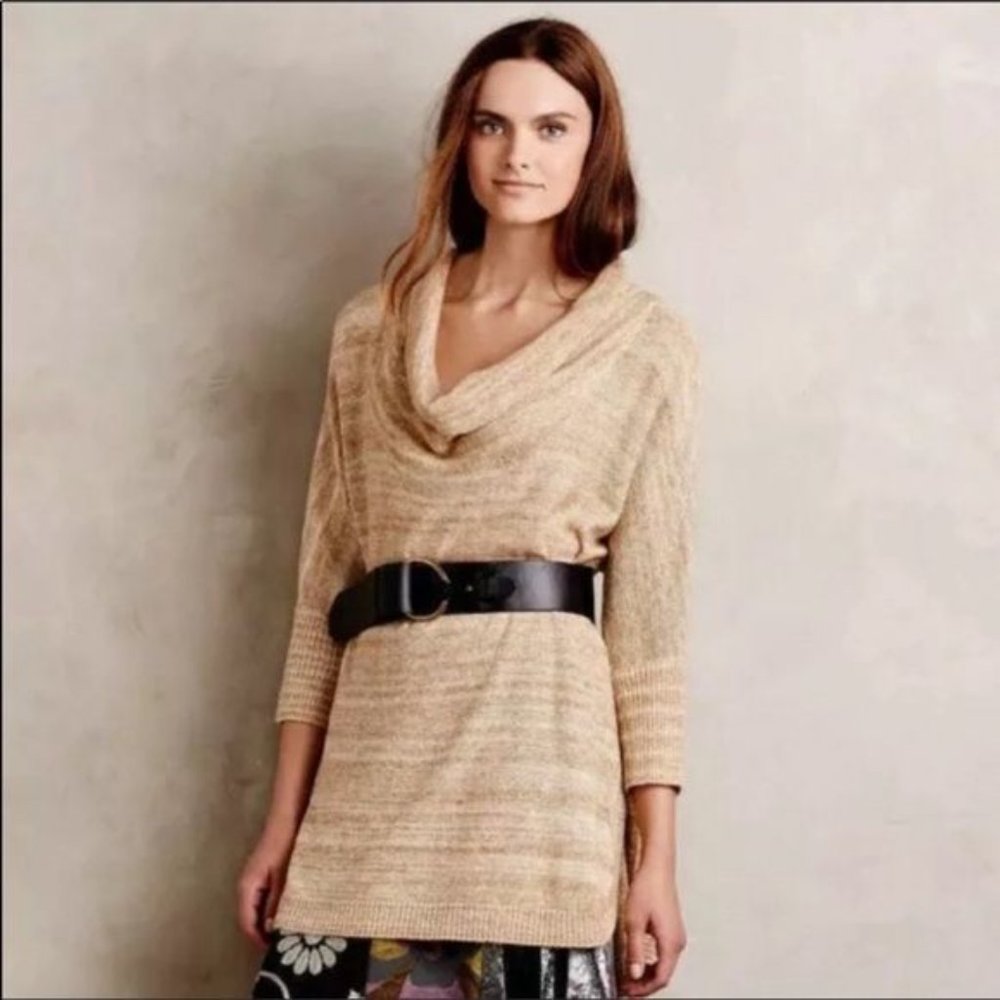 Anthropologie Field Flower Cowl Neck Sweater